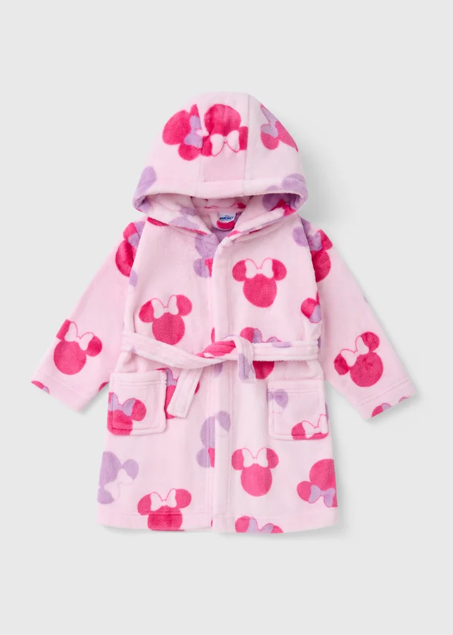 Disney Girls Pink Minnie Mouse Dressing Gown (1-7yrs)