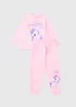 Girls Pink Unicorn Book Pyjama Set (1-5yrs) - 1 to 1 half years Image 1