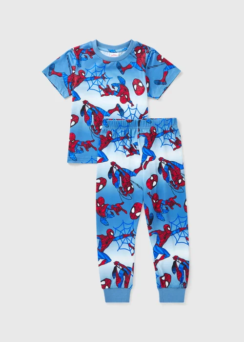 Spiderman Boys Blue Pyjama Set (1-7yrs) - 1 to 1 half years Image 1