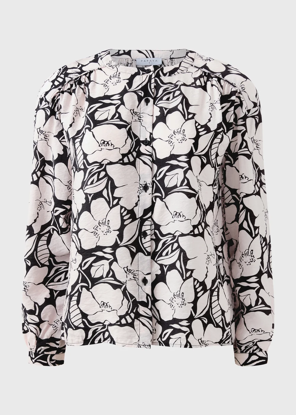 White Floral Button Shirt - Size 8 Image 2