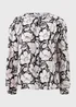 White Floral Button Shirt - Size 8 Image 2