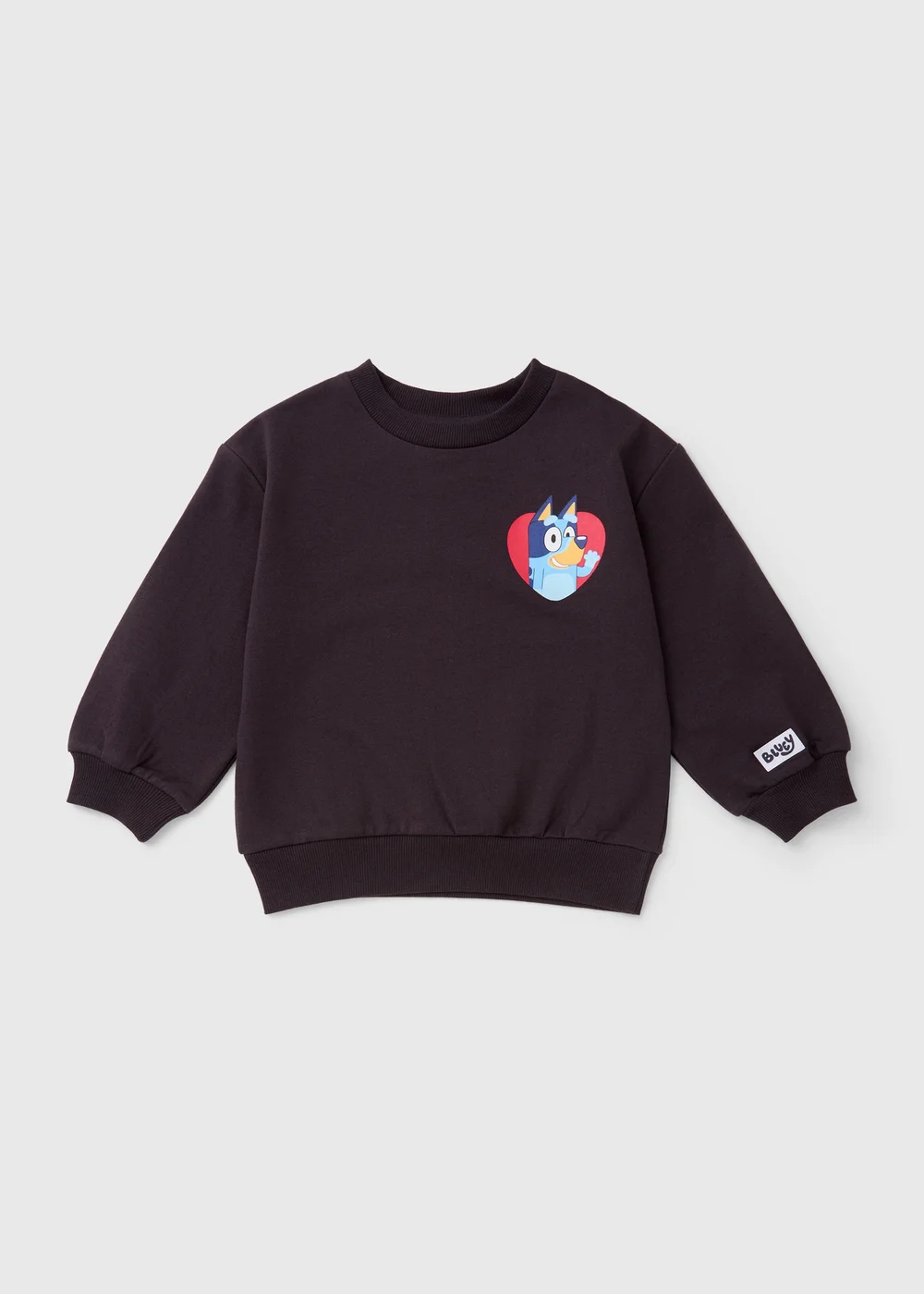 Bluey Kids Black Valentines Sweatshirt (1-7yrs) - 1-1.5 Yrs Image 1