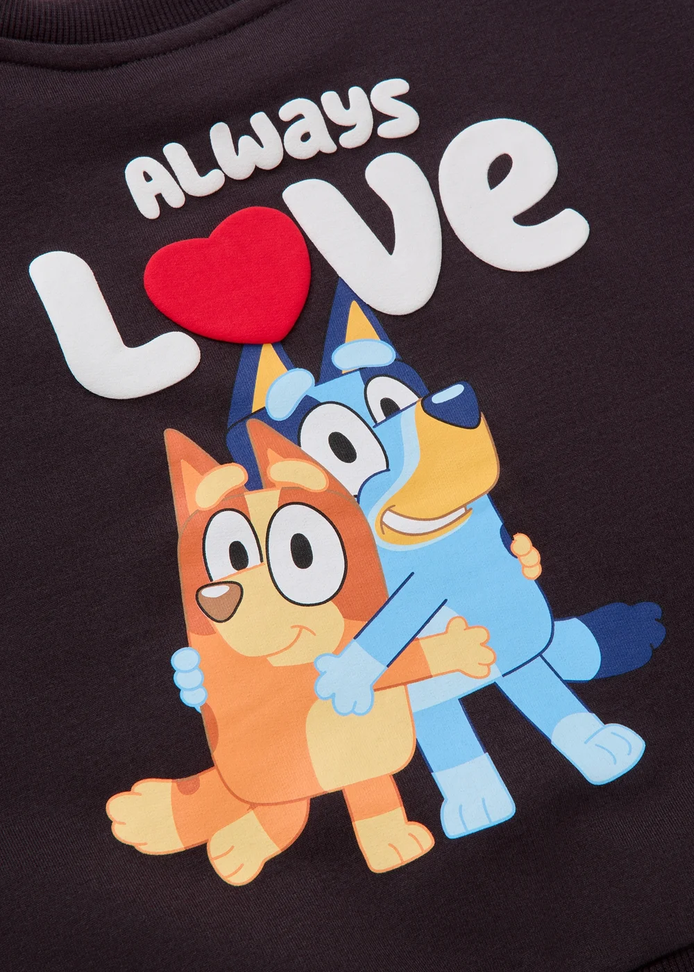 Bluey Kids Black Valentines Sweatshirt (1-7yrs) - 1-1.5 Yrs Image 2