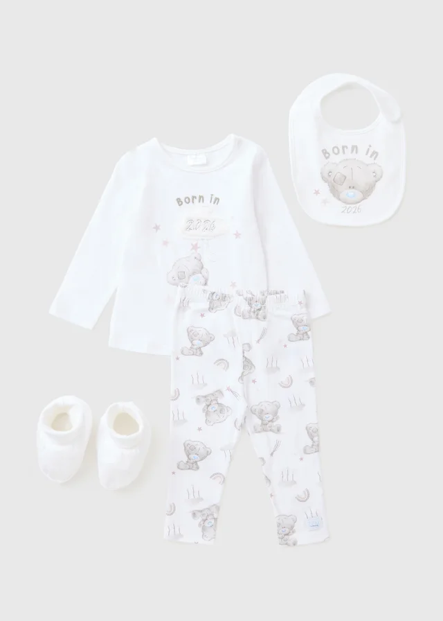 Tiny Tatty Teddy 4 Piece Baby White Gift Set (Newborn-12mths)