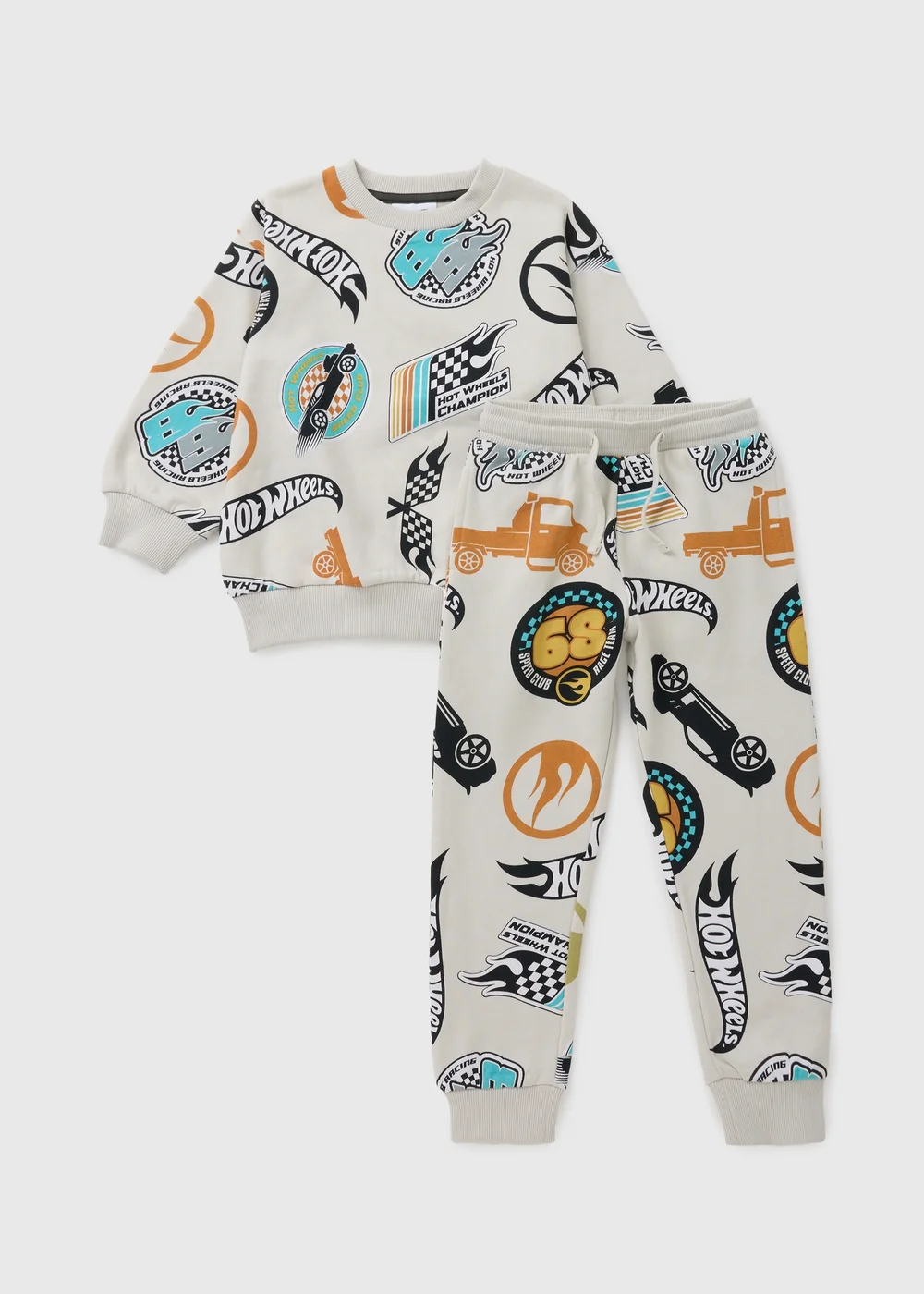 Hot Wheels Boys Grey Sweatshirt & Jogging Bottom Set (3-11yrs) - Age 3 Years Image 1