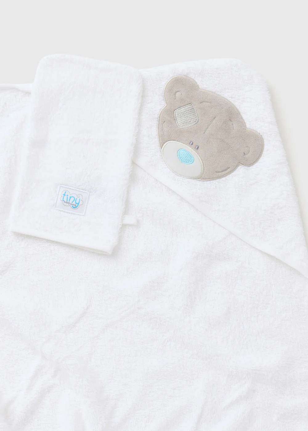 Tiny Tatty Teddy Baby White Towel Cuddle Wrap - One Size Image 2