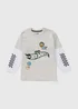 Hot Wheels Boys Grey Mock Sleeve Top (3-11yrs) - Age 6 Years Image 1