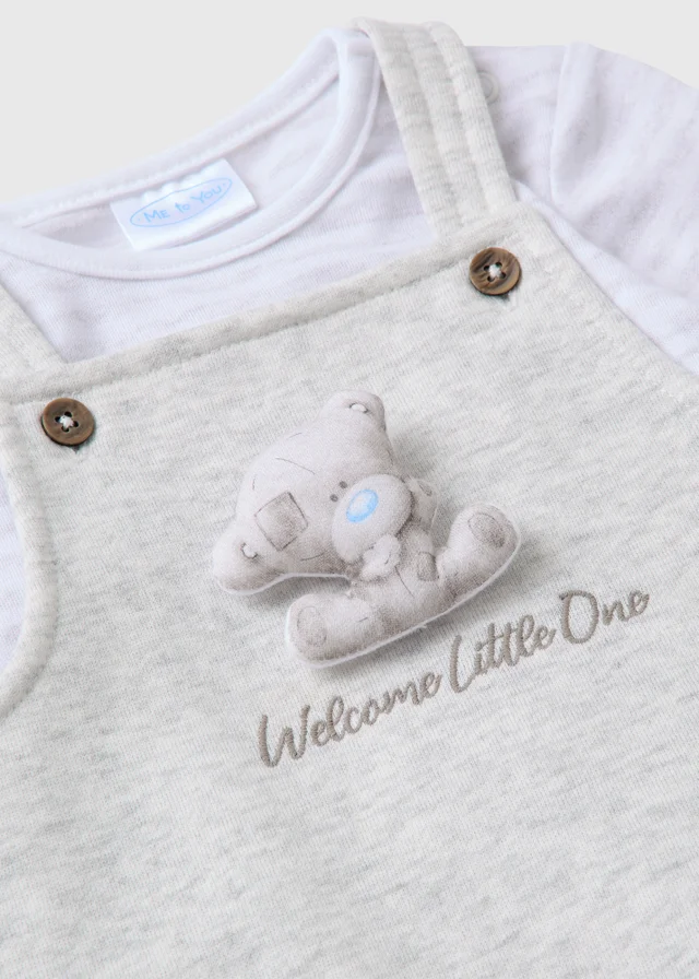 Tiny Tatty Teddy Baby Grey Top & Dungaree Set (Newborn-12mths)