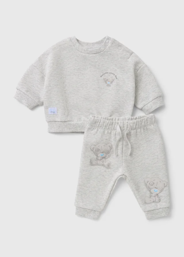Tiny Tatty Teddy Baby Grey Sweatshirt & Jogging Bottom Set (Newborn-12mths)
