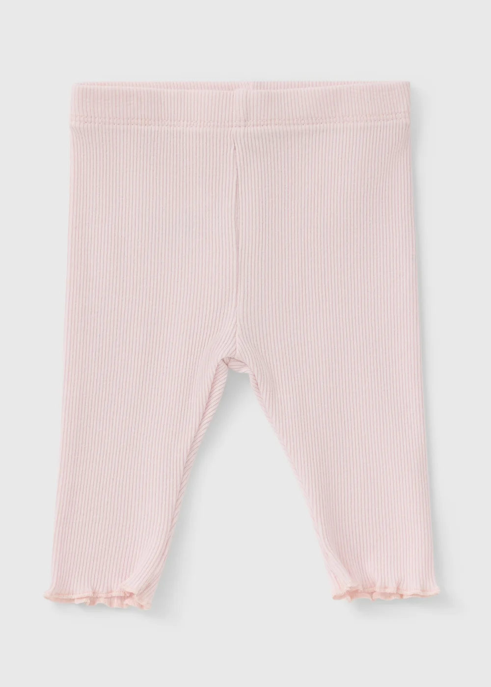 Baby Light Pink Ribbed Leggings (Newborn-23mths) - Up to 1 Month Image 1