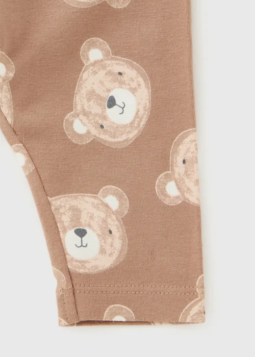 Baby Brown Bear Leggings (Newborn-23mths) - Up to 1 Month Image 2