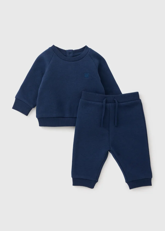 Baby Navy Top and Jogging Bottoms Set