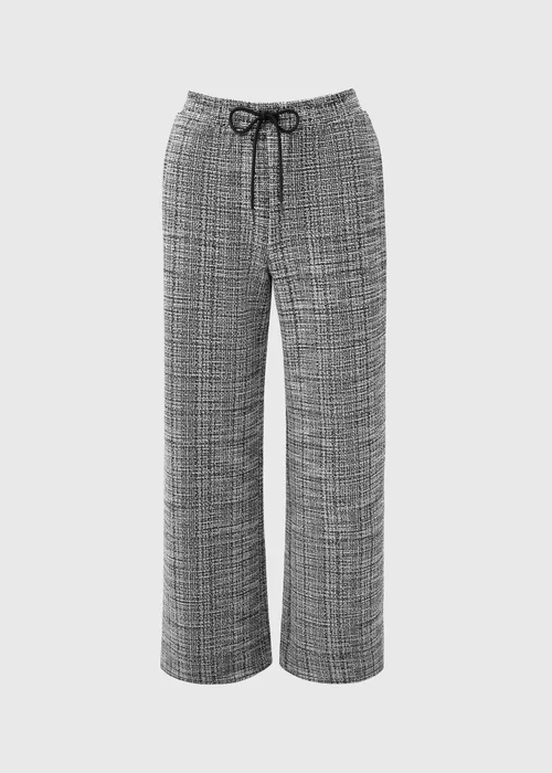 Black Textured Wide Leg Co Ord Trousers - Size 20 29 leg Image 4