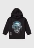 Boys Black Chrome Skull Hoodie (7-15yrs) - 7 Yrs Image 1