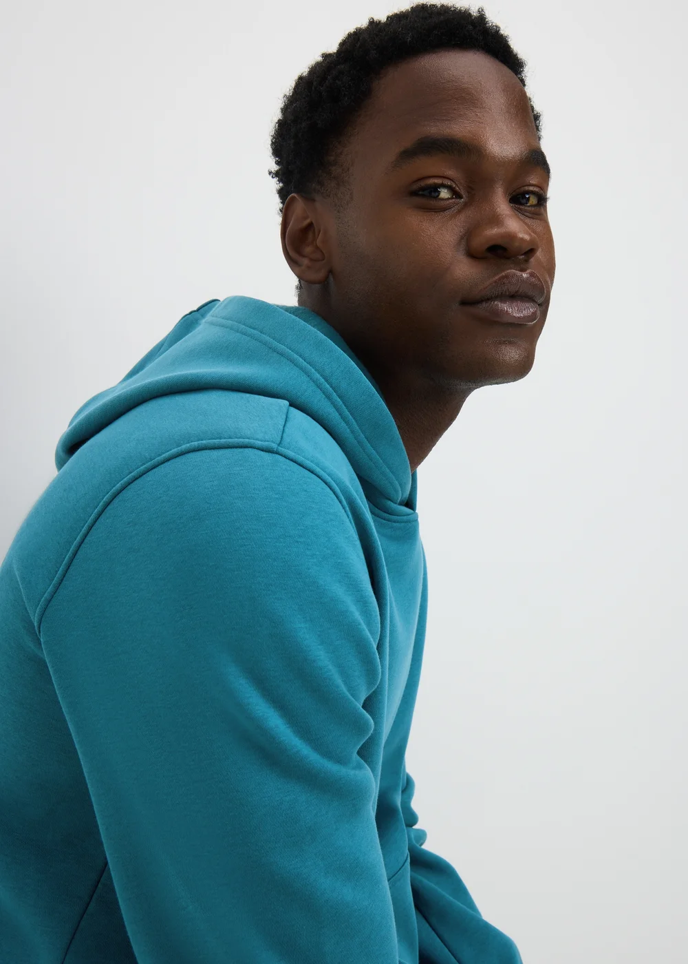 Teal Pull On Hoodie - Small Image 2