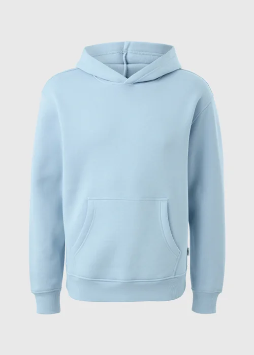 Light Blue Relaxed Fit Pull On Hoodie - S Image 4
