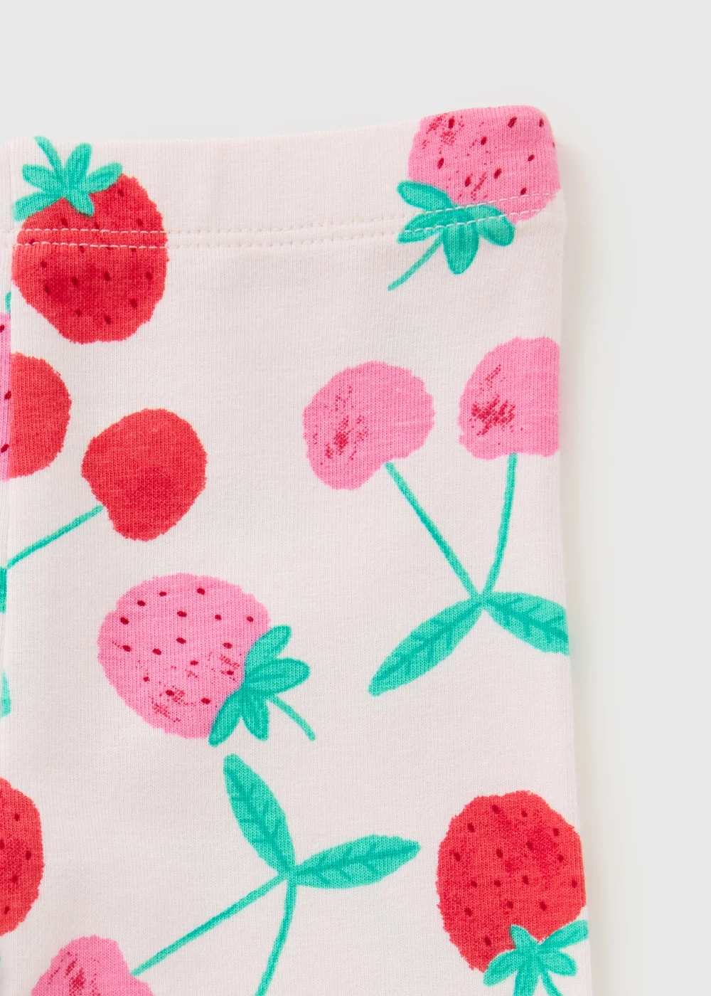 Girls Pink Fruit Leggings (Newborn-23mths) - Up to 1 Month Image 2