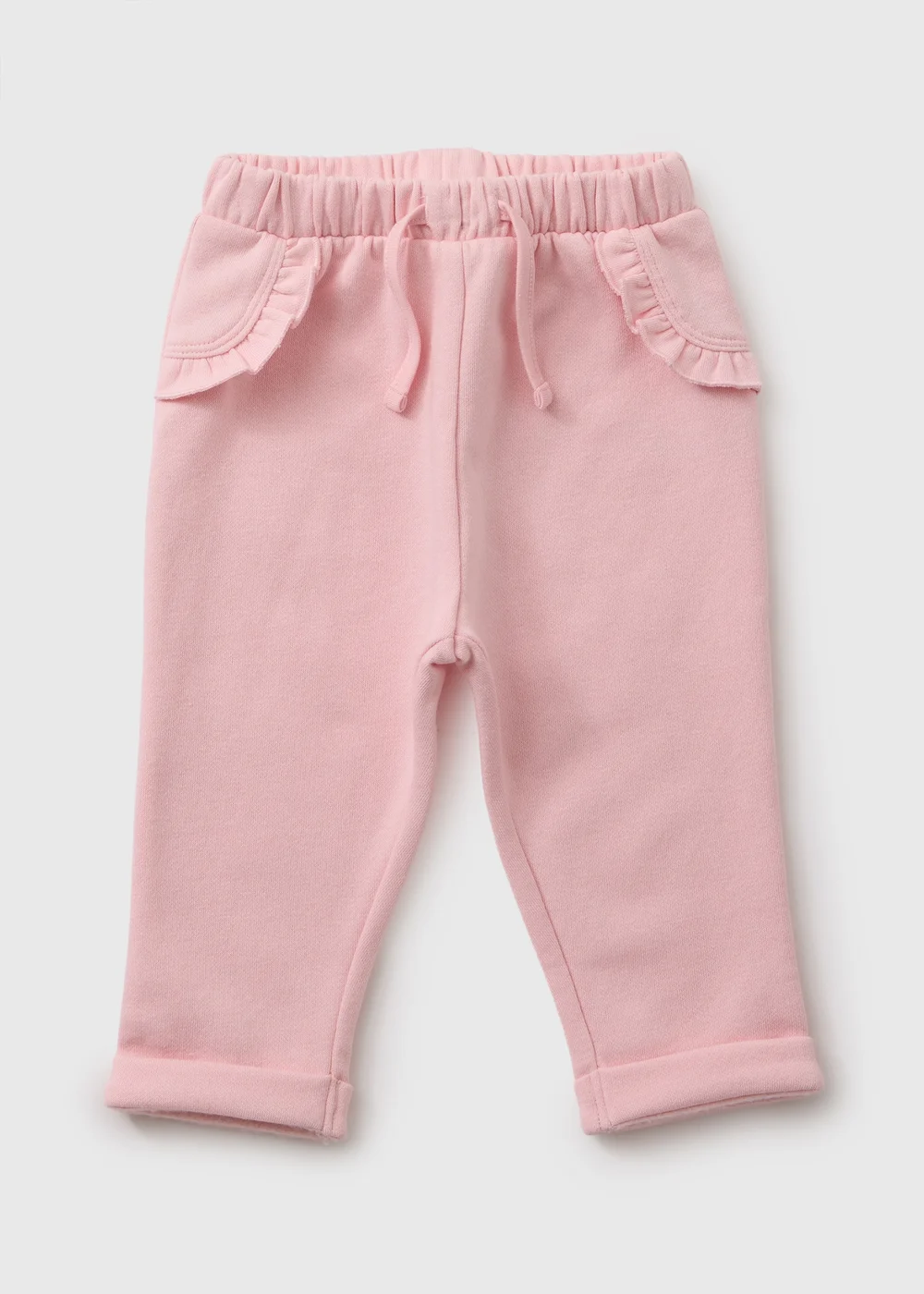 Baby Pink Frilled Jogging Bottoms (Newborn -23 Mths) - Up to 1 Month Image 1