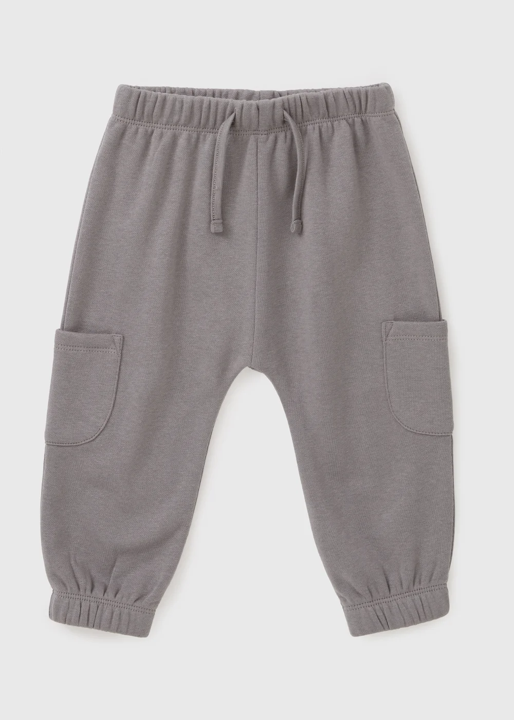 Baby Charcoal Cargo Jogging Bottoms (Newborn-23mths) - Up to 1 Month Image 1