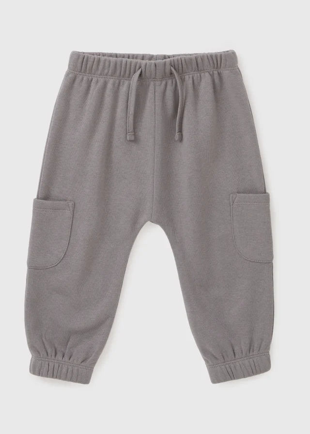 Baby Charcoal Cargo Jogging Bottoms (Newborn-23mths)