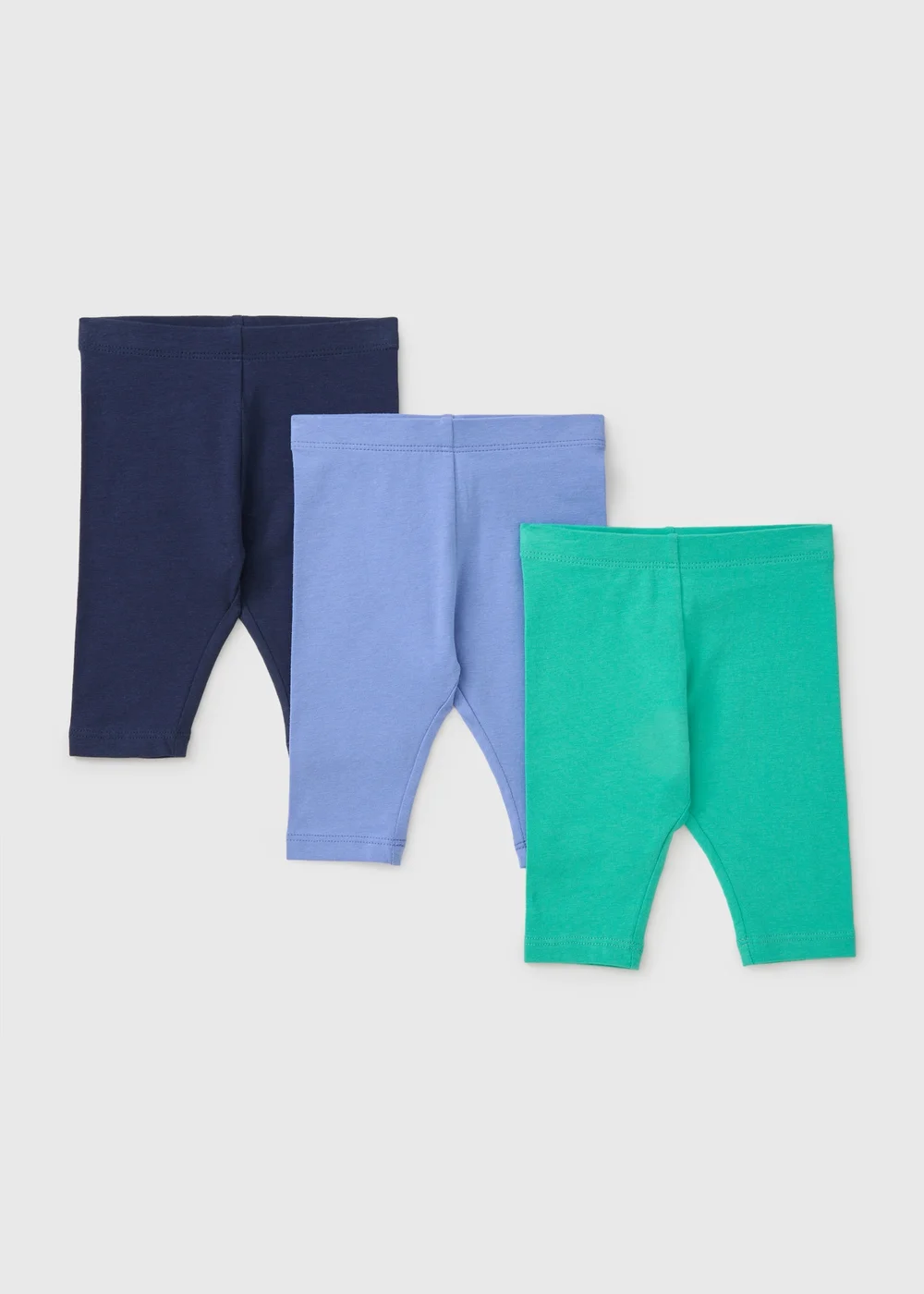 3 Pack Baby Blue Preppy Leggings (Newborn-23mths) - Up to 1 Month Image 1