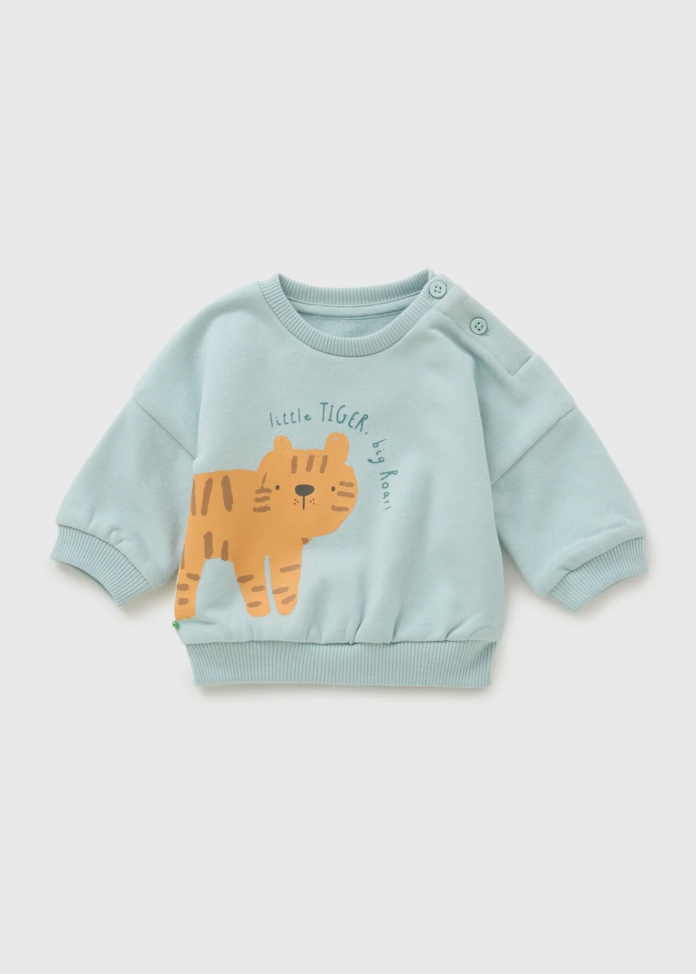 Baby Blue Tiger Sweatshirt (Newborn-23mths) - 1 Month Image 1