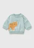 Baby Blue Tiger Sweatshirt (Newborn-23mths) - 1 Month Image 1