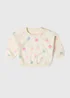 Baby Cream Flower Sweatshirt (Newborn-23mths) - 1 Month Image 1
