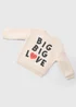 Kids Cream Big Love Valentine's Mini Me Sweatshirt (1-10yrs) - 1 to 1 half years Image 2