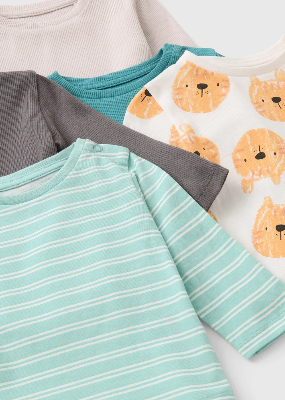 5 Pack Baby Cream Animal T-Shirts (Newborm-23mths) - Up to 1 Month Image 2