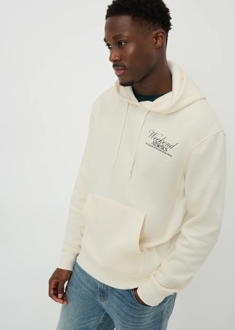 Cream Design Pull On Hoodie - Small Image 1