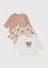 3 Pack Baby Brown Bear Tops (Newborn-23mths) - Up to 1 Month Image 1
