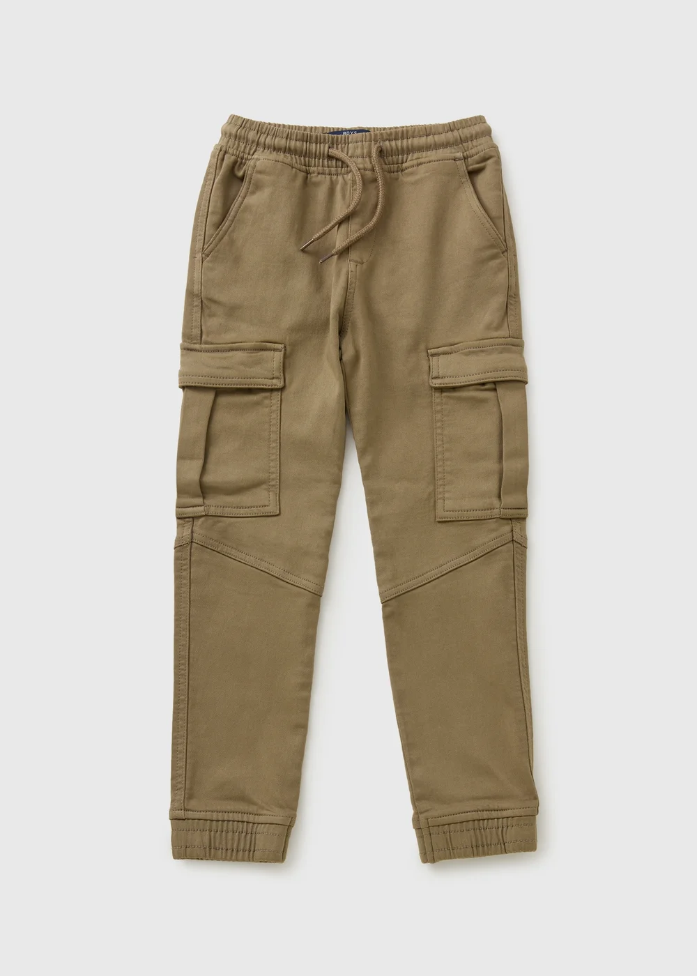Boys Khaki Knitted Cargos (7-15yrs) - Age 7 Years Image 1