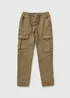 Boys Khaki Knitted Cargos (7-15yrs) - Age 7 Years Image 1