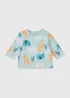 Baby Blue Animal Print Long Sleeve T-Shirt (Newborn-23mths) - Up to 1 Month Image 1