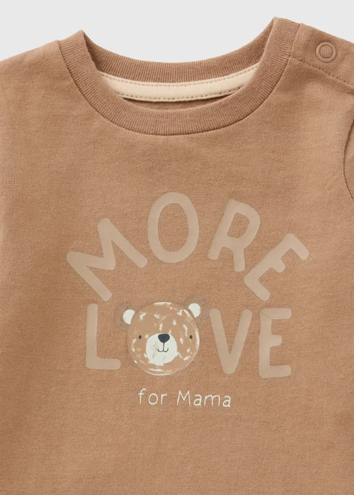 Baby Brown Bear T-Shirt (Newborn-23mths) - Up to 1 Month Image 2