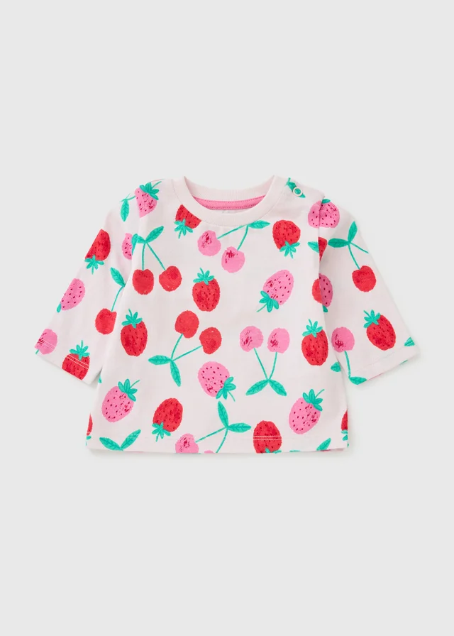 Baby Pink Fruit Sweatshirt (Newborn-23mths)