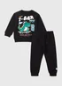 Boys Black T Rex Sweatshirt & Jogging Bottom Set (1-7yrs) - Age 2 - 3 Years Image 1