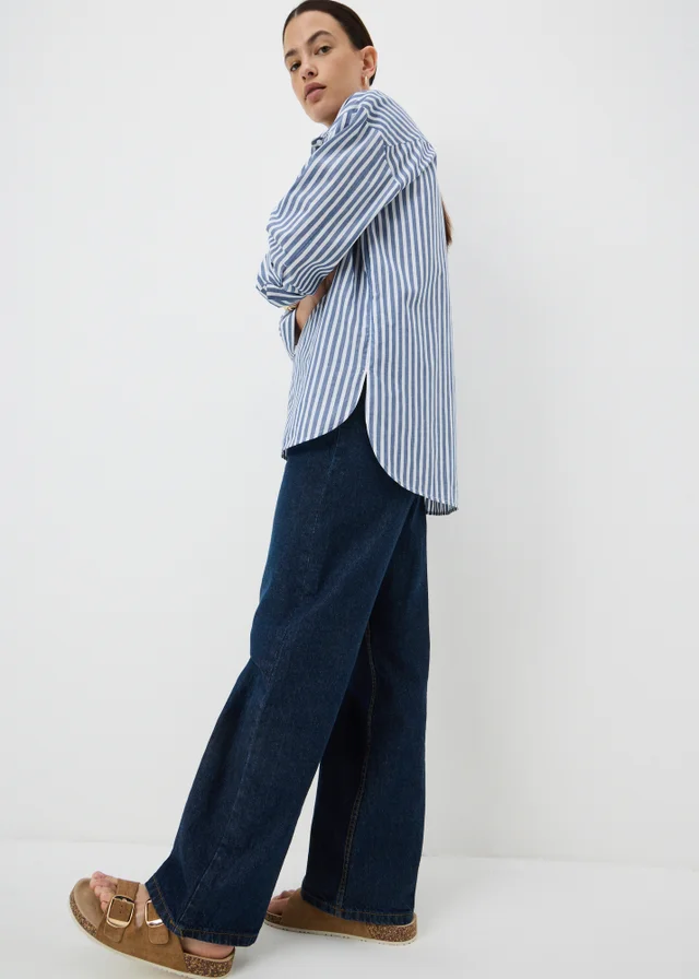 Blue Stripe Poplin Shirt