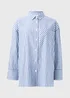 Blue Stripe Poplin Shirt - Size 8 Image 4