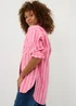 Pink Stripe Poplin Shirt - Size 8 Image 2