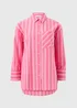Pink Stripe Poplin Shirt - Size 8 Image 3