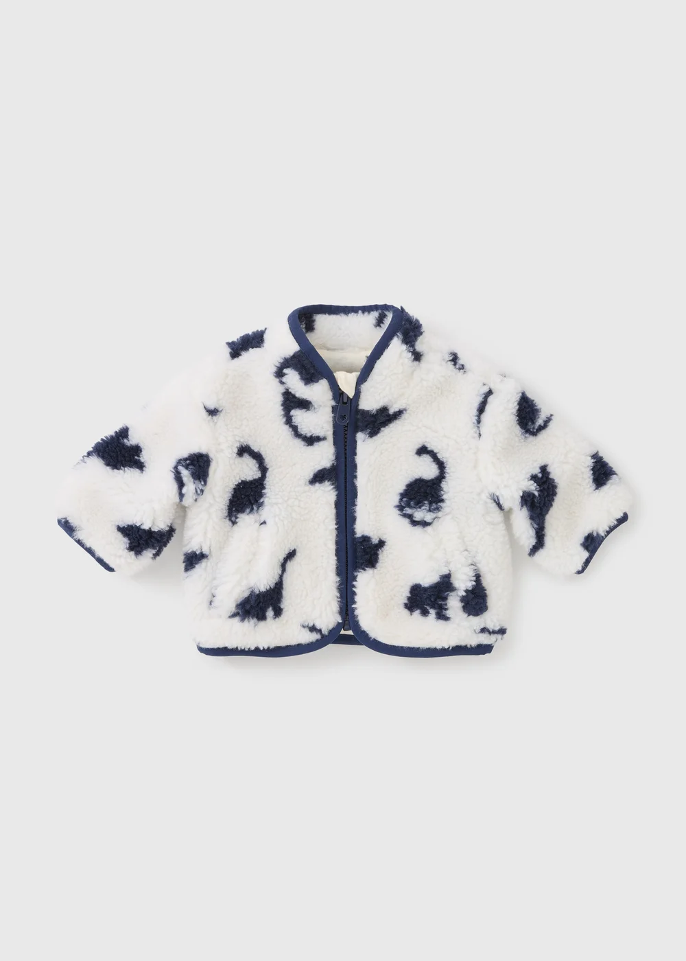 Baby Cream Dino Borg Jacket (Newborn-23mths) - Up to 1 Month Image 1