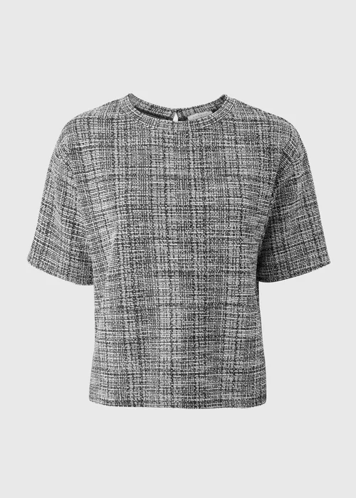 Black Boucle Co-Ord Top - Size 14 Image 4