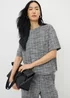 Black Boucle Co-Ord Top - Size 14 Image 1