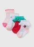 4 Pack Baby Pink Fruit Socks (Newborn-36mths) - Up to 1 Month Image 1