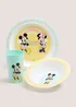 3 Piece Disney Kids Mickey & Minnie Dinner Set Image 1