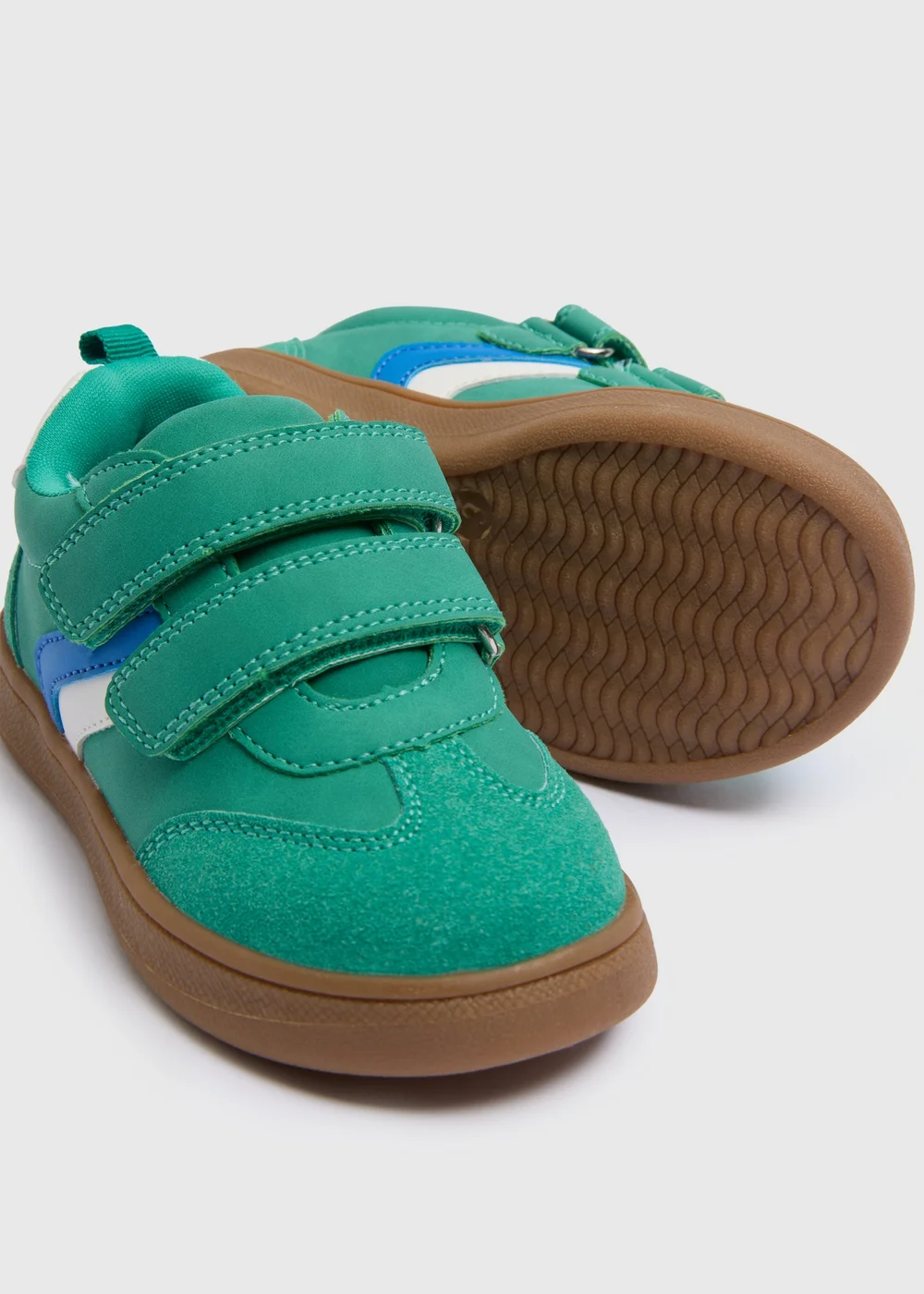 Boys Green Faux Suede Trainers (Younger 4-12) - Size 4 Infants Image 2