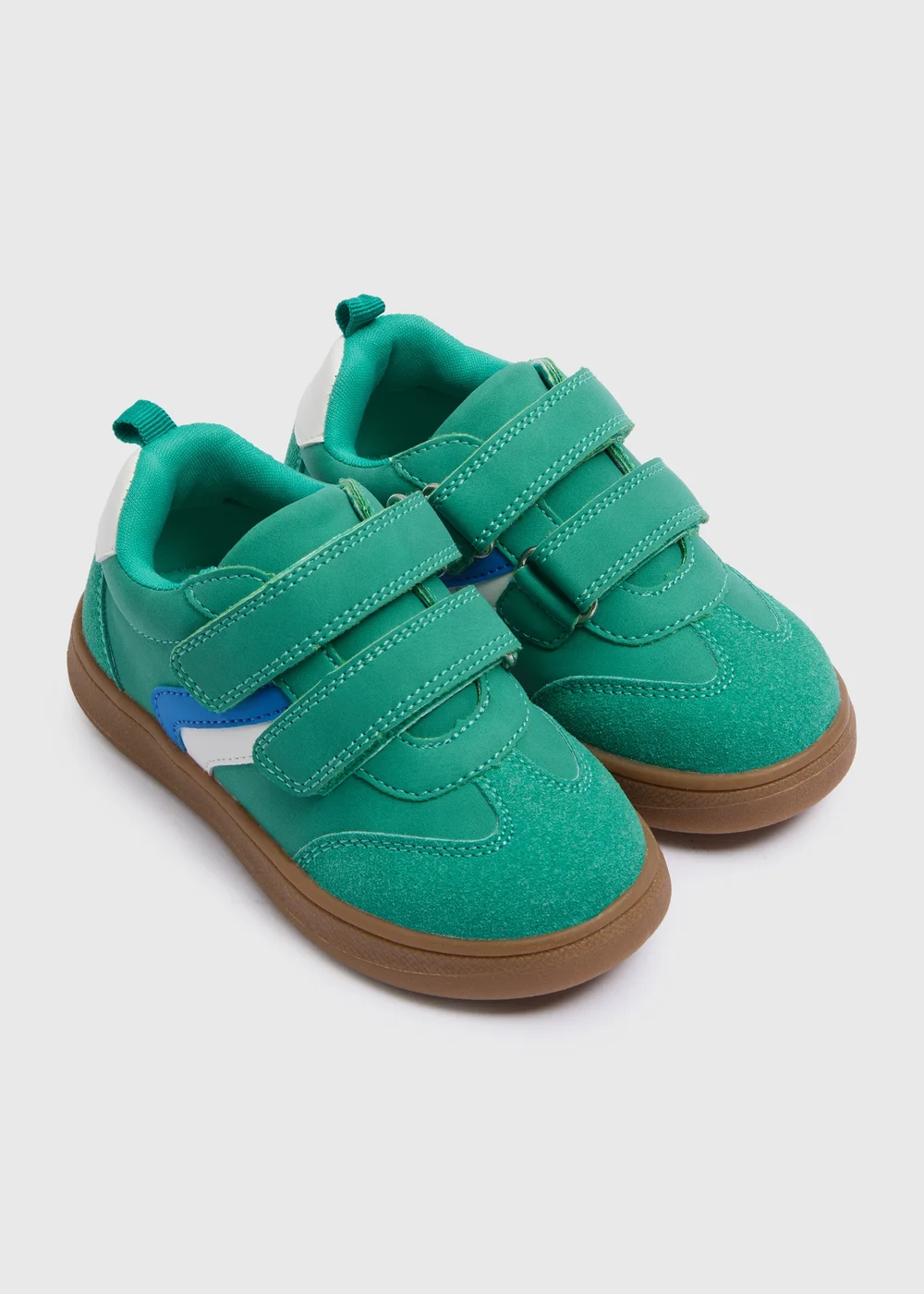 Boys Green Faux Suede Trainers (Younger 4-12) - Size 4 Infants Image 1