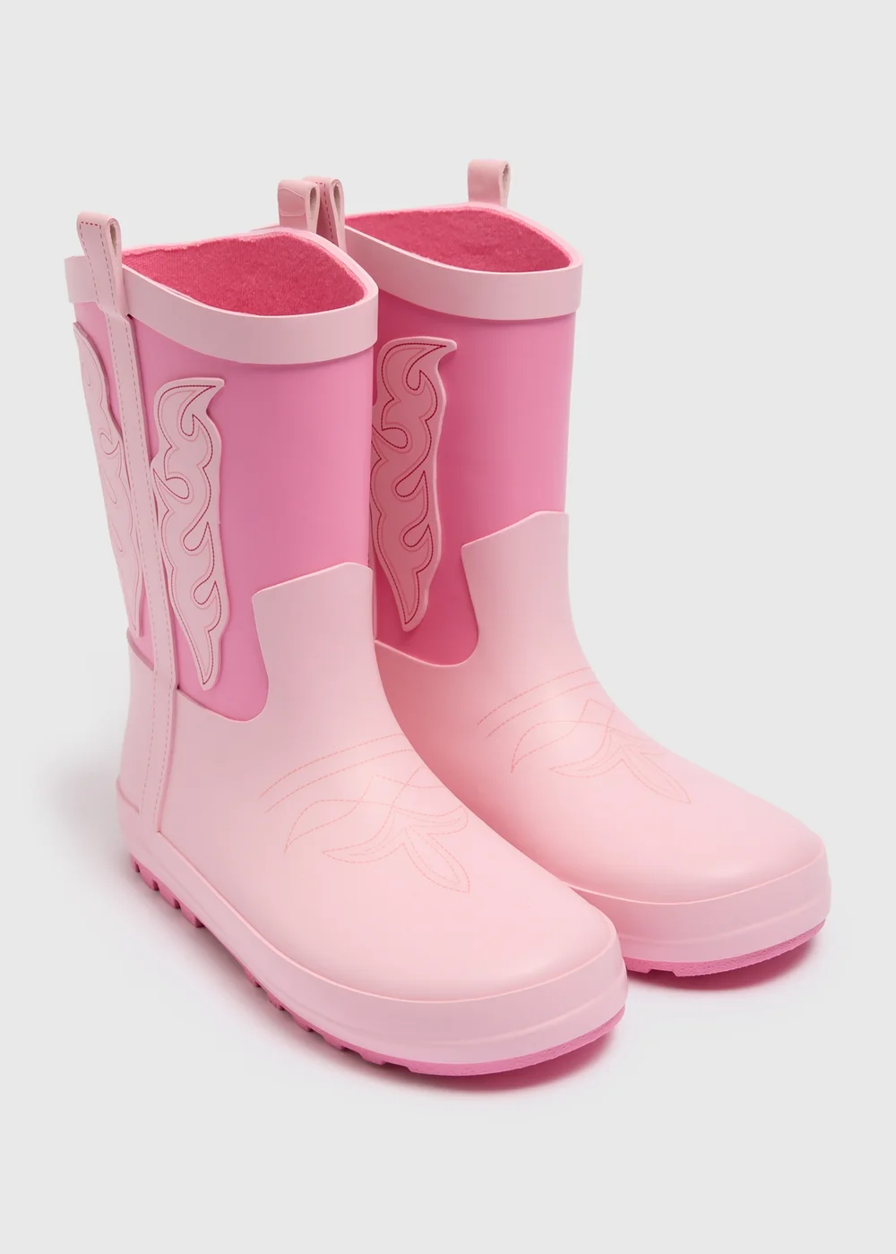Girls Pink Western Wellies (Younger 10-Older 5) - Size 10 Infants Image 1